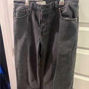 Abercrombie & Fitch Charcoal Baggy Low Rise Jeans